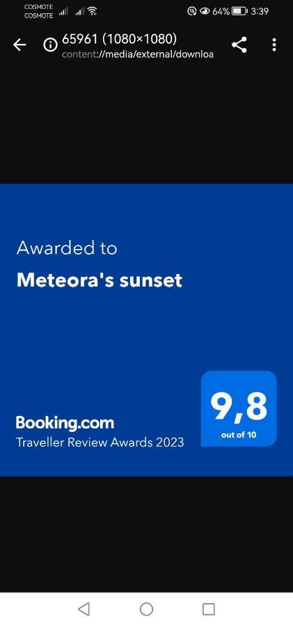 Meteora'S Sunset Apartment Kalampáka Ngoại thất bức ảnh